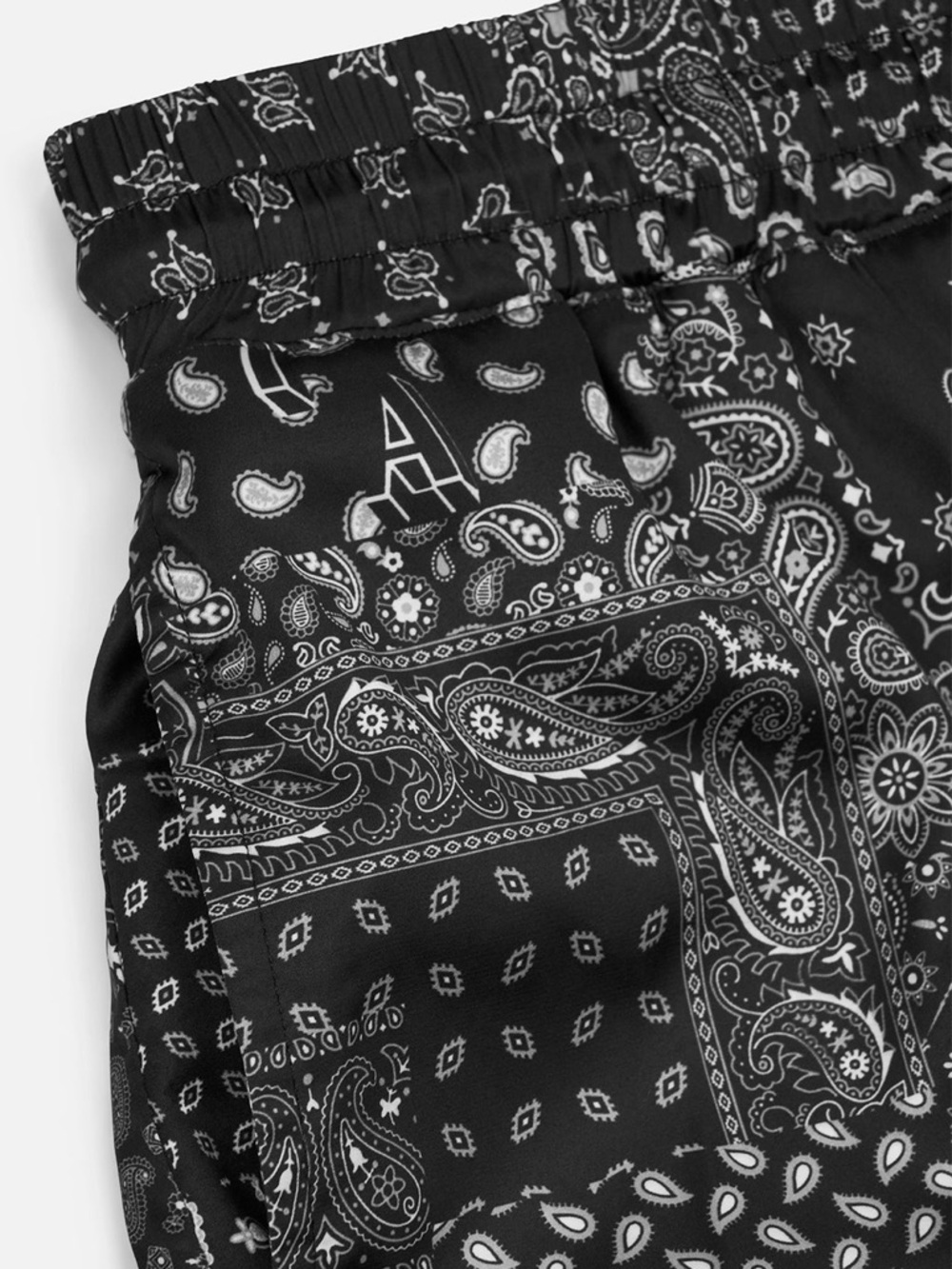 RTA Clyde Swim Short in Black Bandana Print - Picture 2 of 10